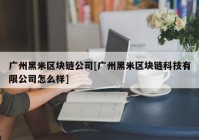 广州黑米区块链公司[广州黑米区块链科技有限公司怎么样]